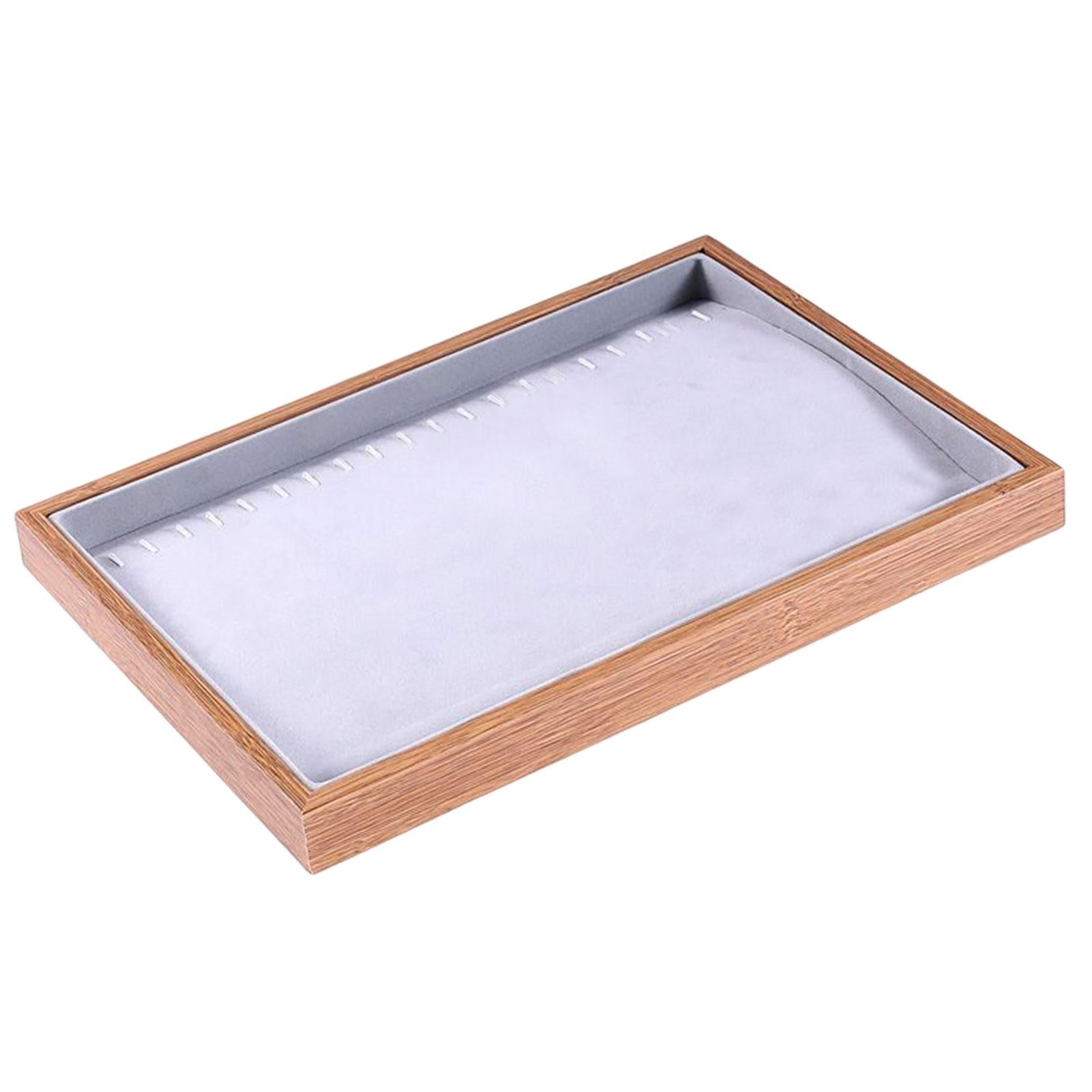 Jewelry Trays Velvet Jewelry Drawer Tray Jewelry Storage Case for Necklace Necklace Tray