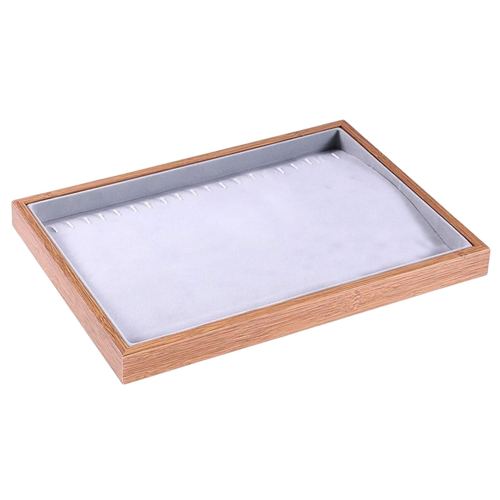 Jewelry Trays Velvet Jewelry Drawer Tray Jewelry Storage Case for Necklace Necklace Tray