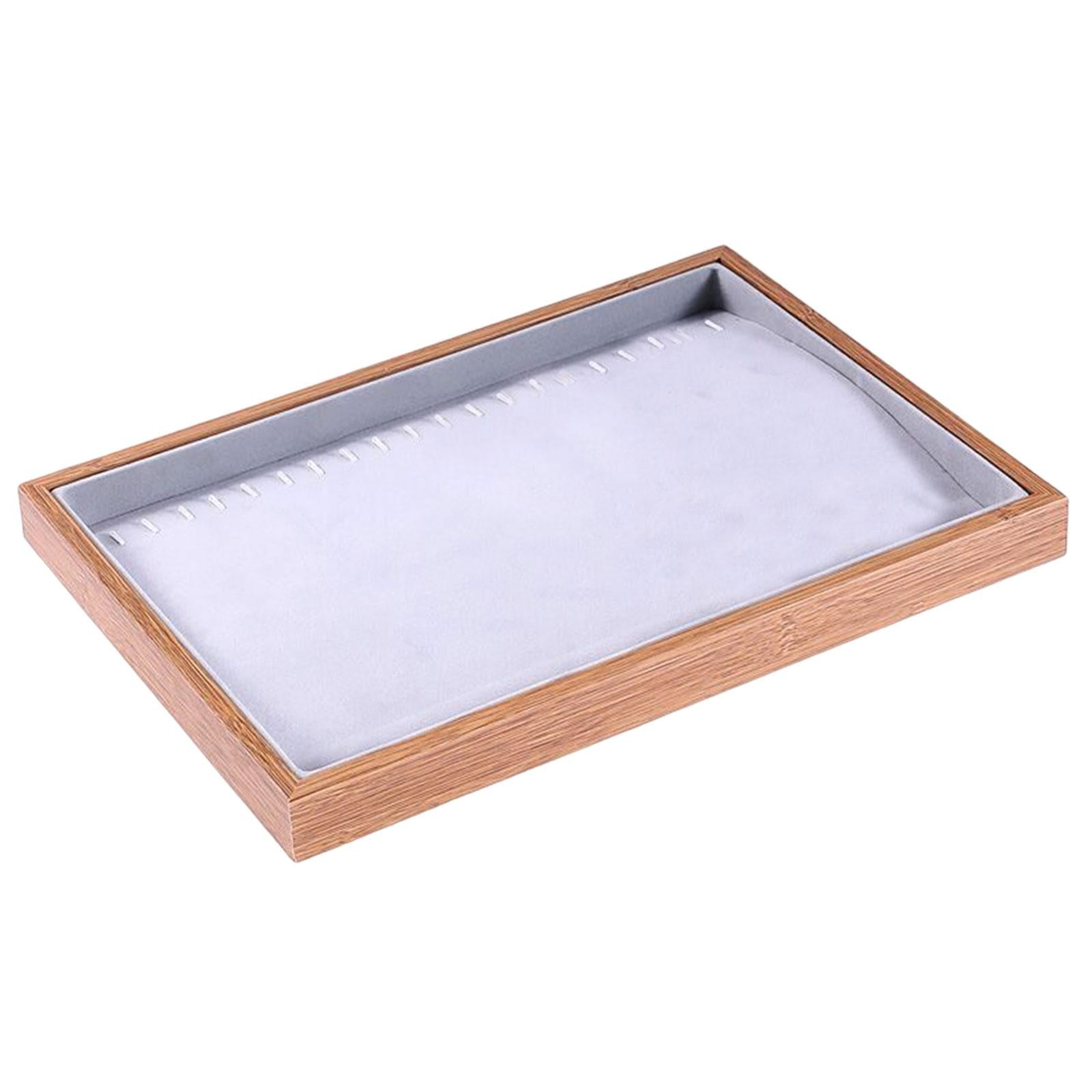 Jewelry Trays Velvet Jewelry Drawer Tray Jewelry Storage Case for Necklace Necklace Tray