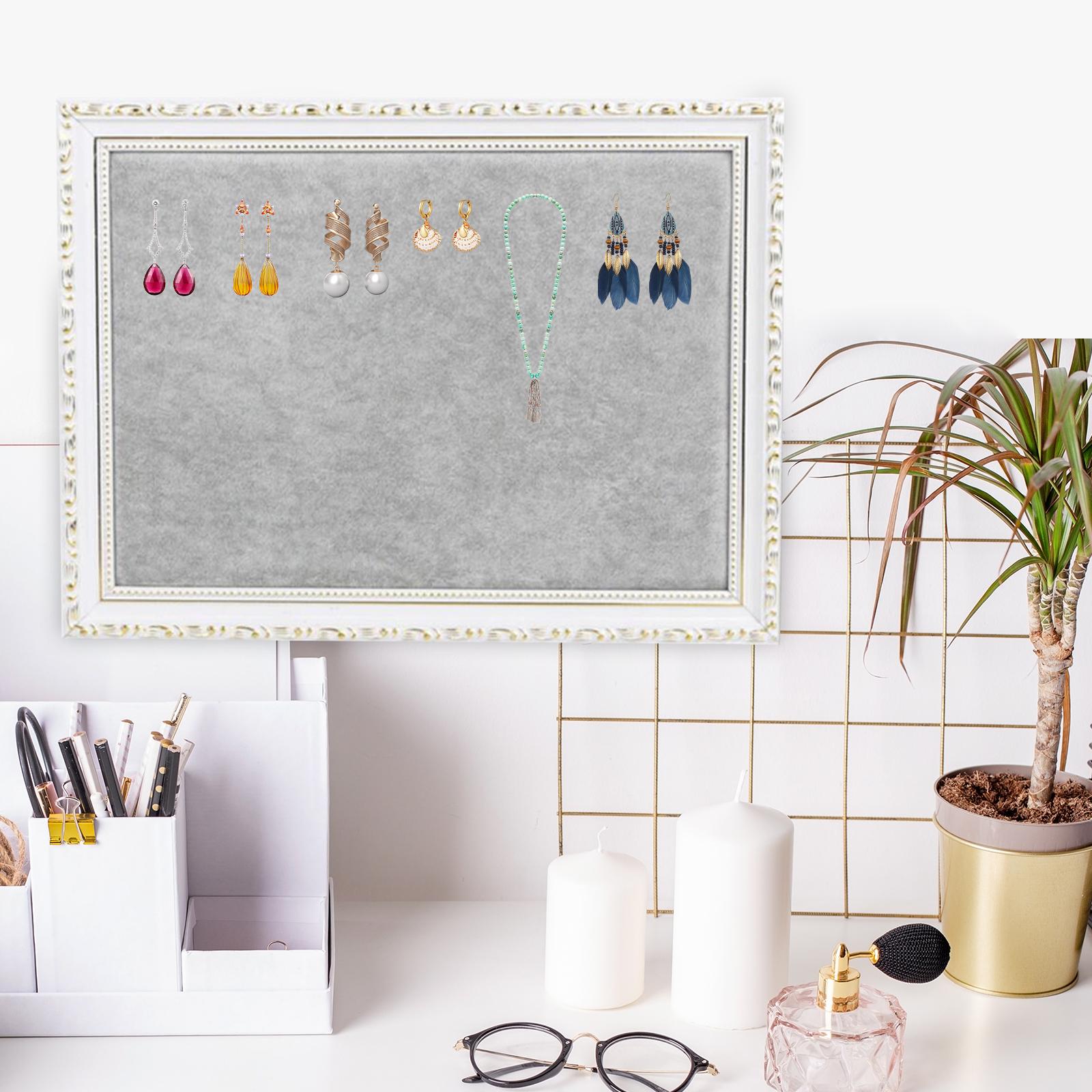 Hanging Jewelry Organizer Earrings Showcase Holder for Bracelets Gray