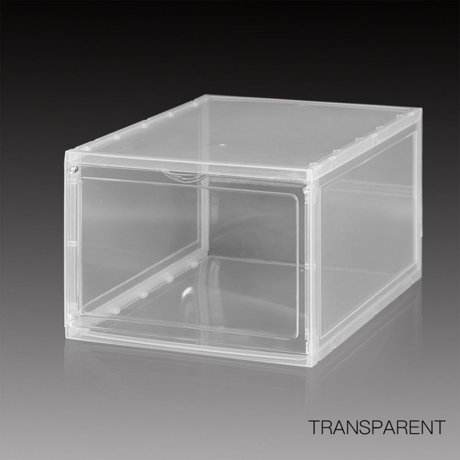 Shoe Box Stackable Shoe Bins Display Case Shoe Container for Closet Clear