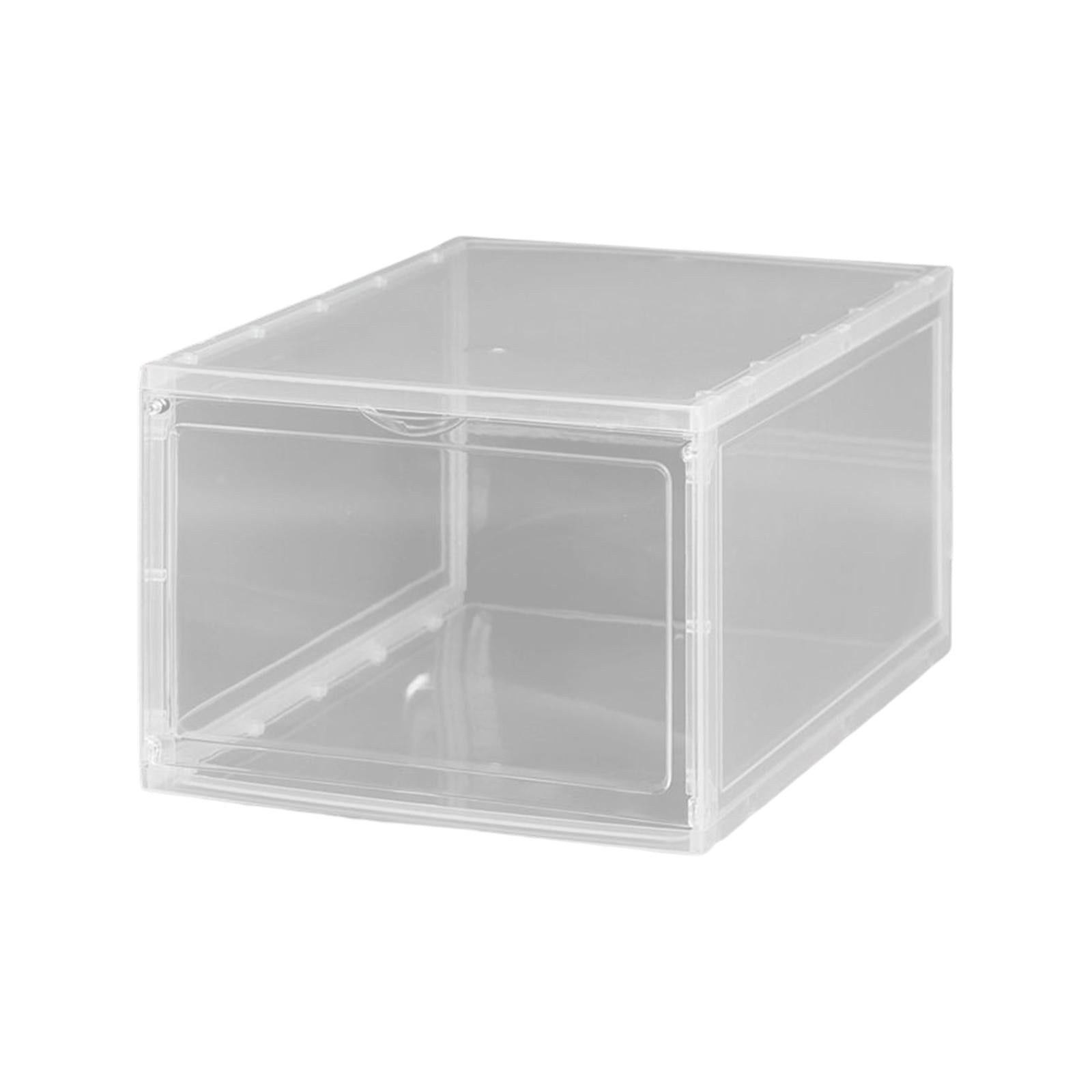 Shoe Box Stackable Shoe Bins Display Case Shoe Container for Closet Clear