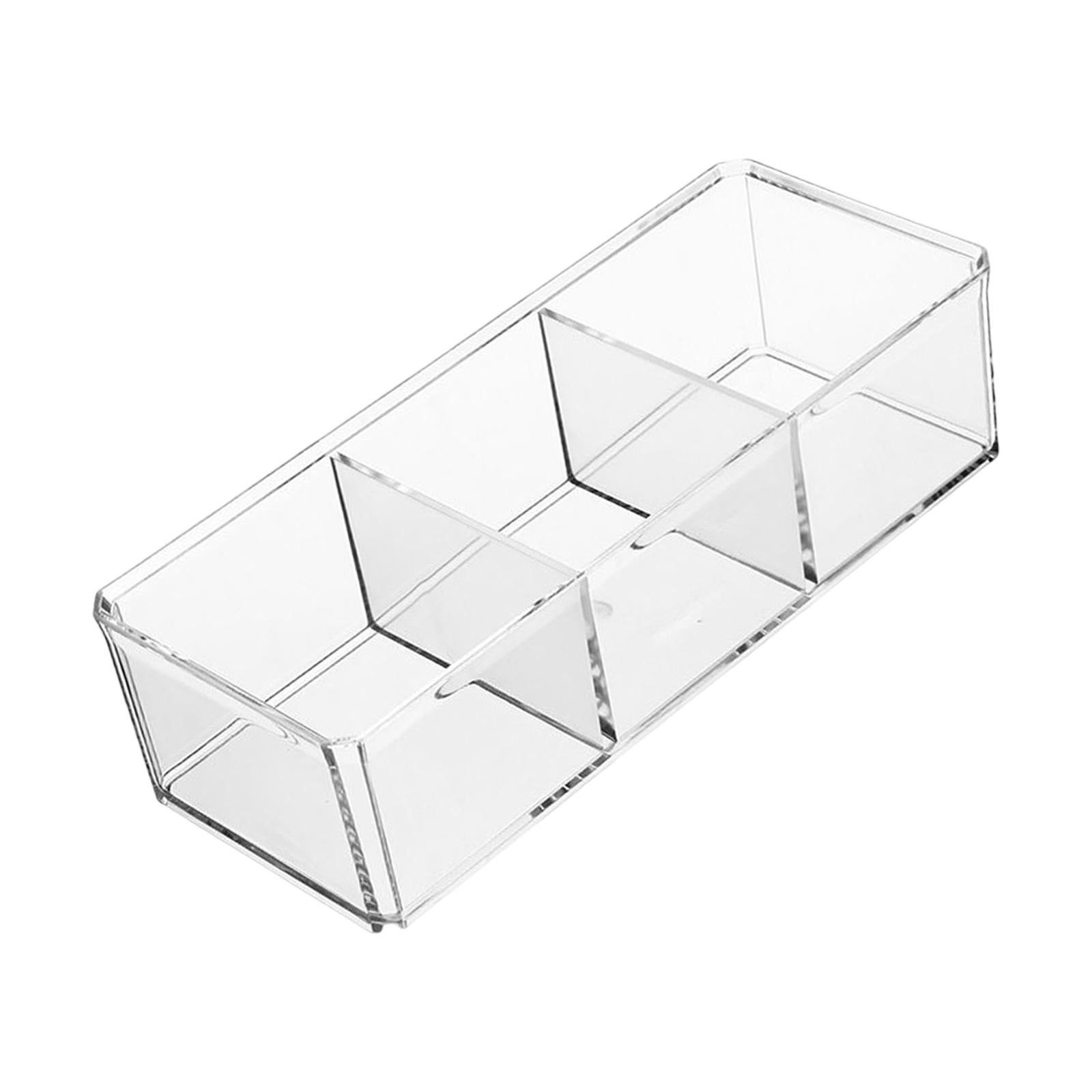 tea bags Organizer Desk Makeup Holder for Bathroom Counter Desk Accessories 3 Grids without Lid