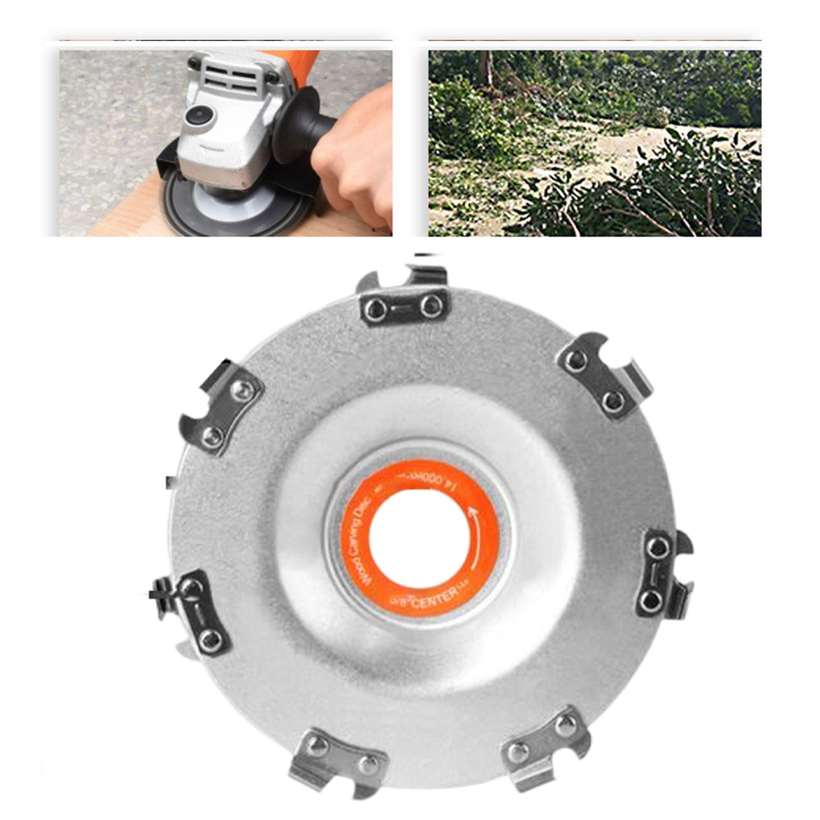 6xPortable Wood Carving Chain Disc Attachment for Shaping Carving Polishing 4 inch 14 tooth