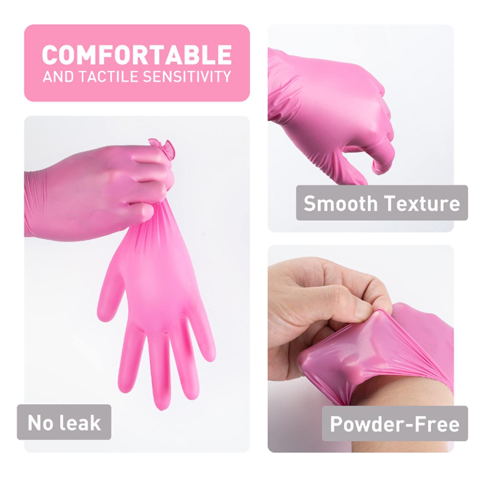 100 Pieces Powder Free Disposable Gloves for Home Gardeners Professional M