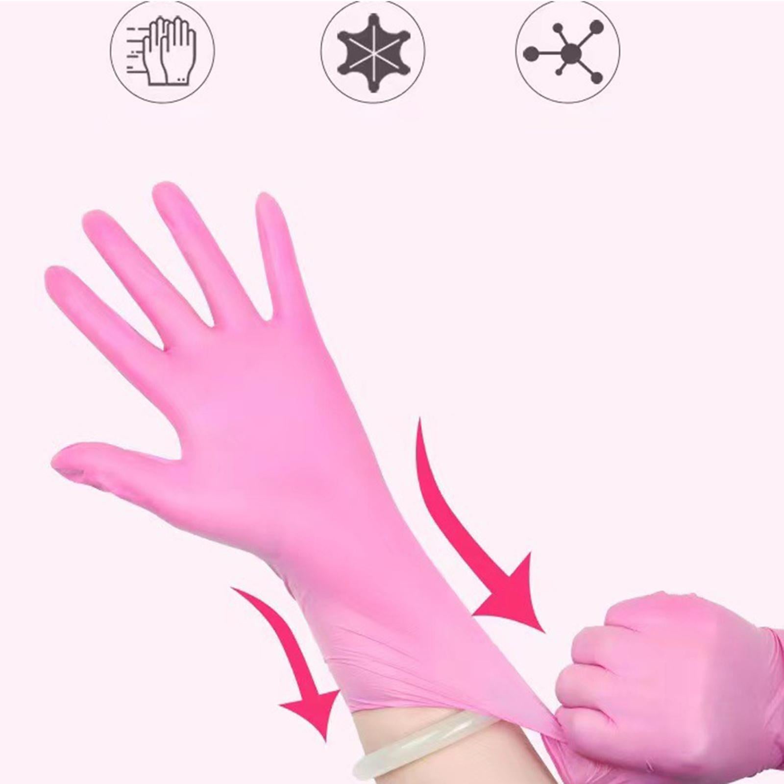 100 Pieces Powder Free Disposable Gloves for Home Gardeners Professional M