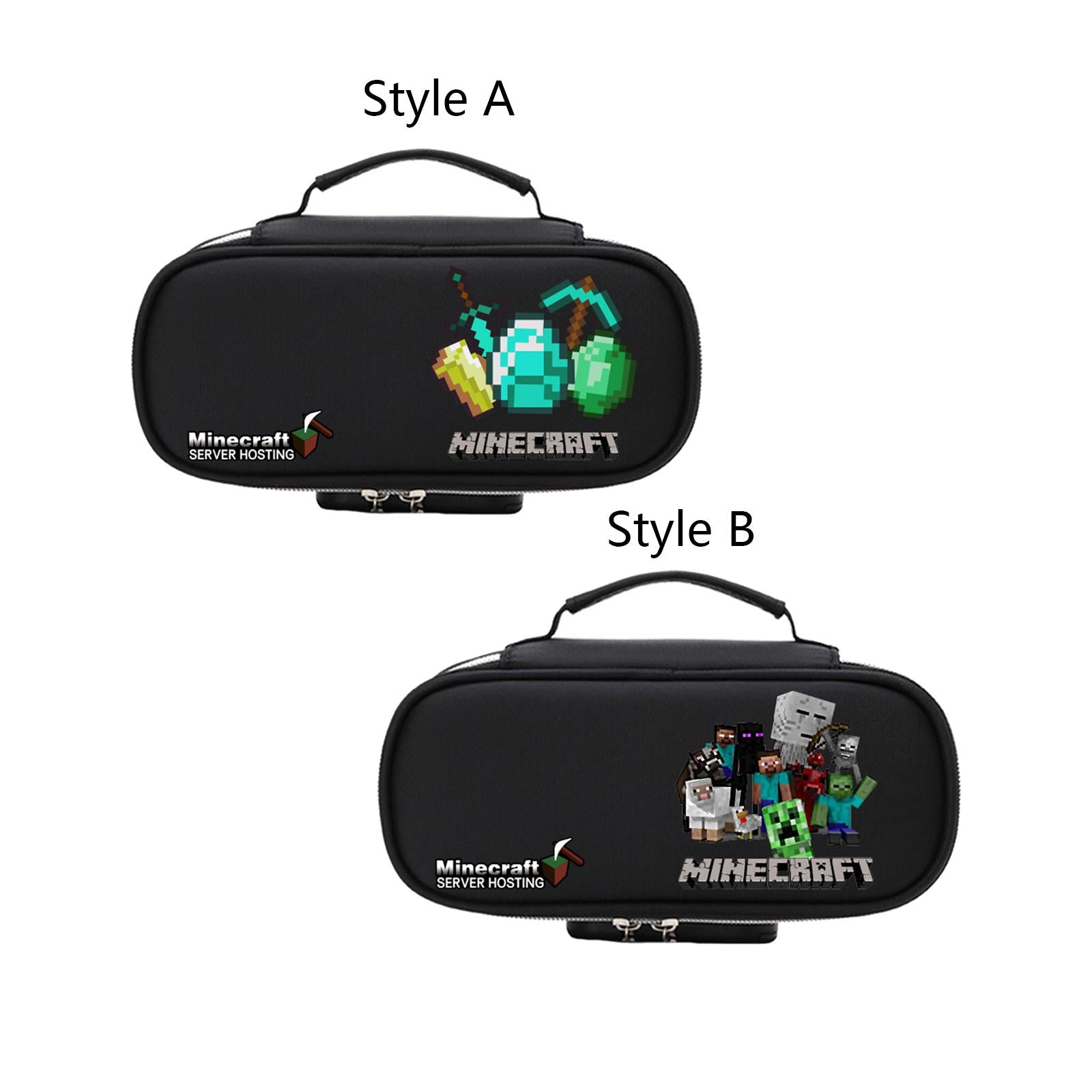 Marker Pen Pouch Zipper Office Organizer Bag Portable for School Grils Boys Style A