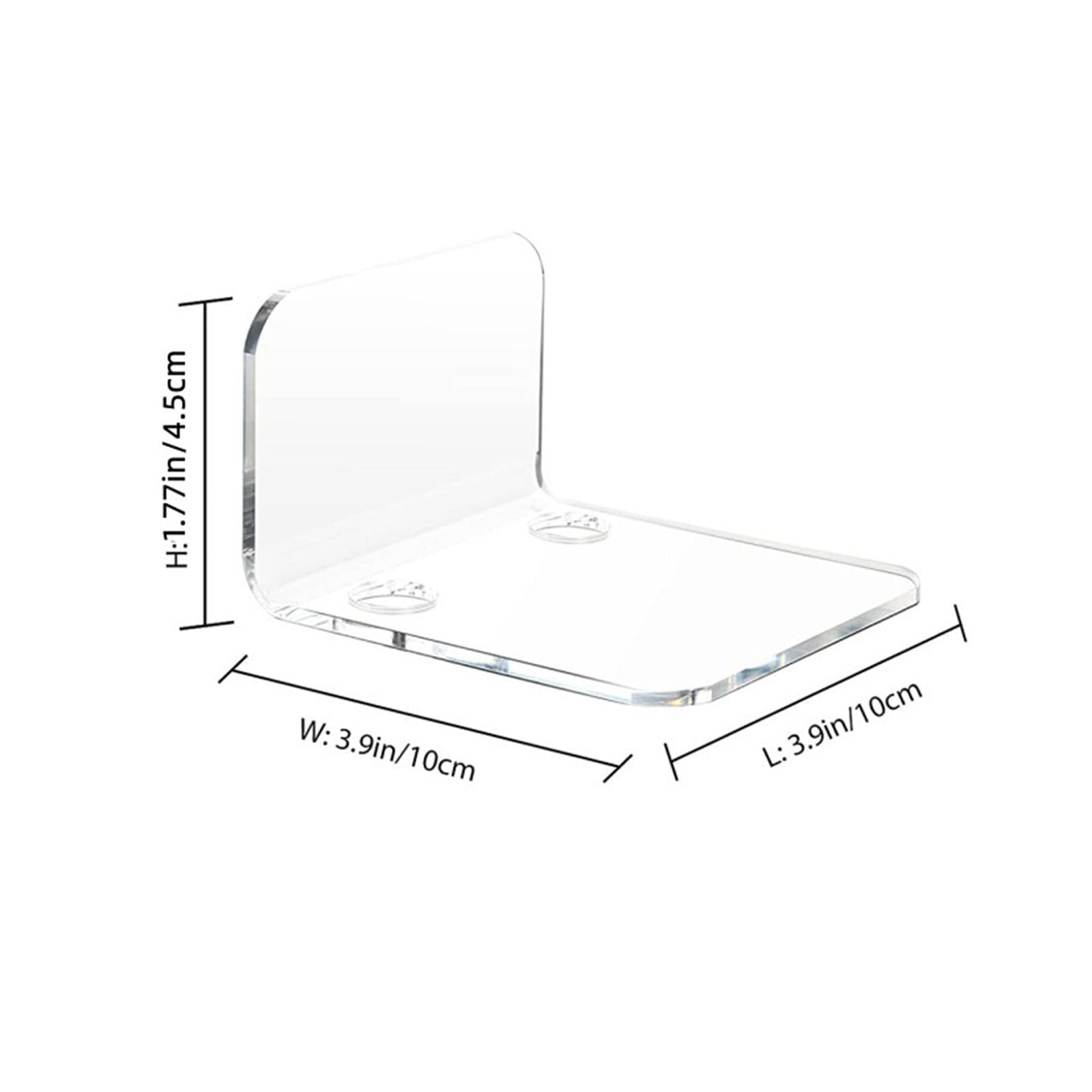 Acrylic Floating Shelves Monitor Top Rack for Collectibles Plants Transparent