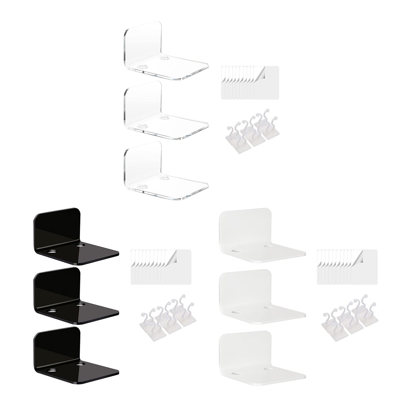 Acrylic Floating Shelves Monitor Top Rack for Collectibles Plants Transparent