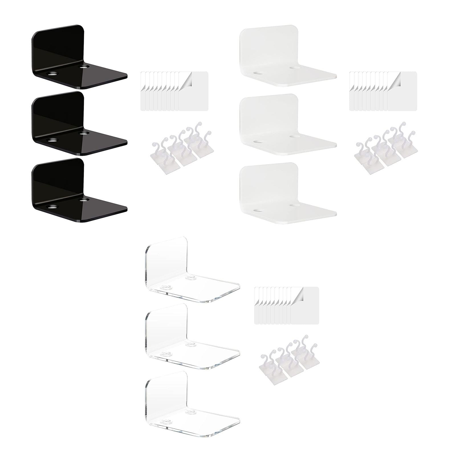 Acrylic Floating Shelves Monitor Top Rack for Collectibles Plants Transparent