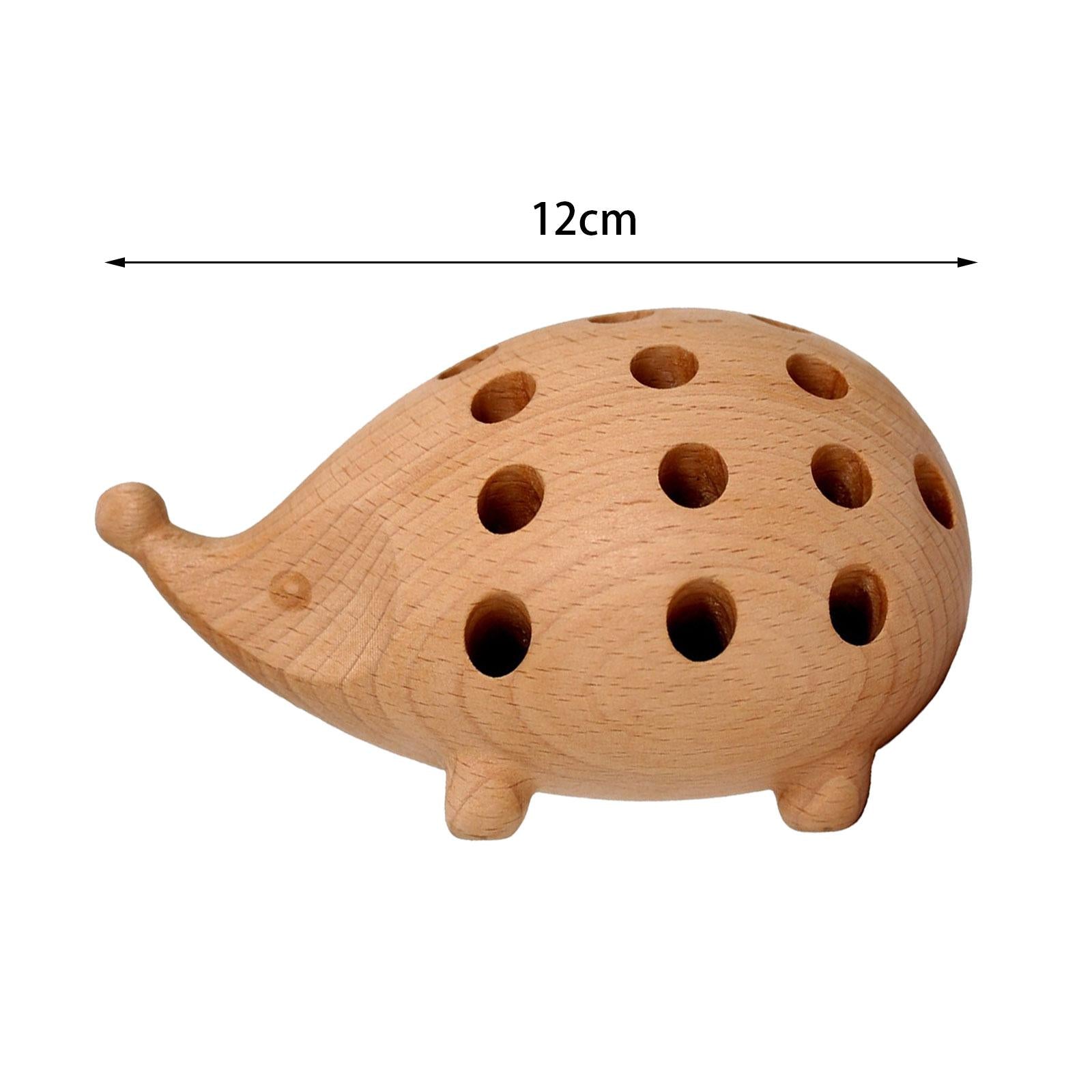 Wooden Pen Holder Creative Student Ornament Desk Sorter Children for Desktop