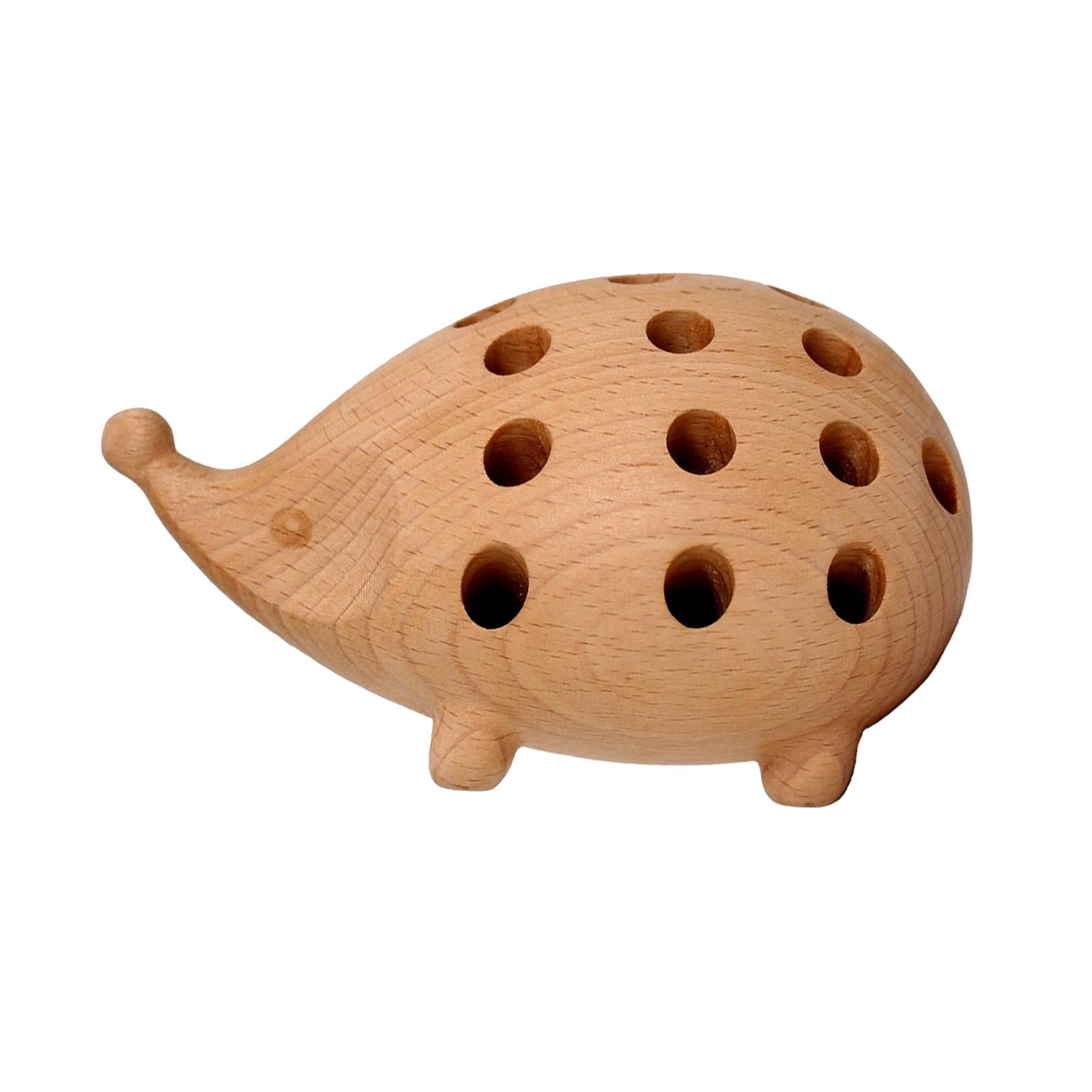 Wooden Pen Holder Creative Student Ornament Desk Sorter Children for Desktop