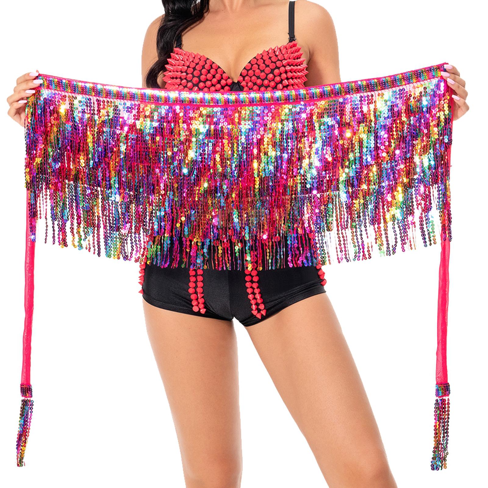 Belly Dance Hip Scarf Festival Outfit for Dancing Practice Performance