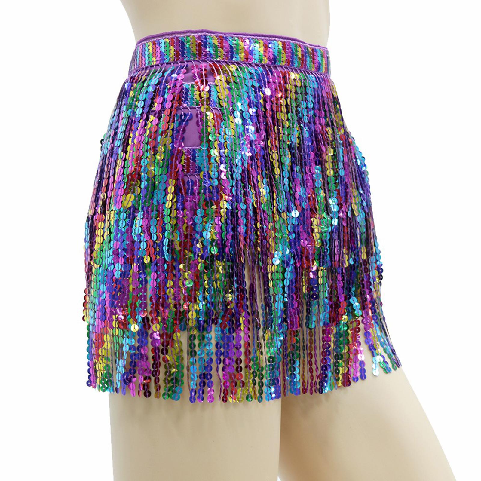 Belly Dancer Costumes Performance Sparkly for Summer Beach Holidays