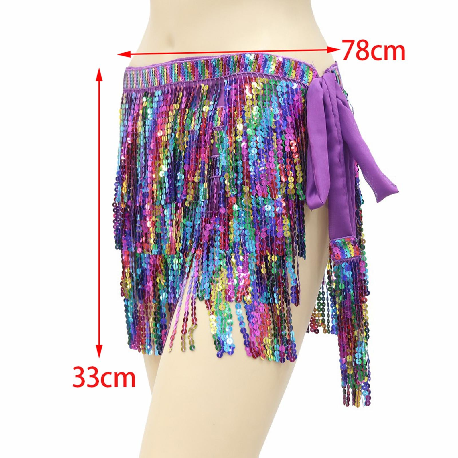 Belly Dancer Costumes Performance Sparkly for Summer Beach Holidays