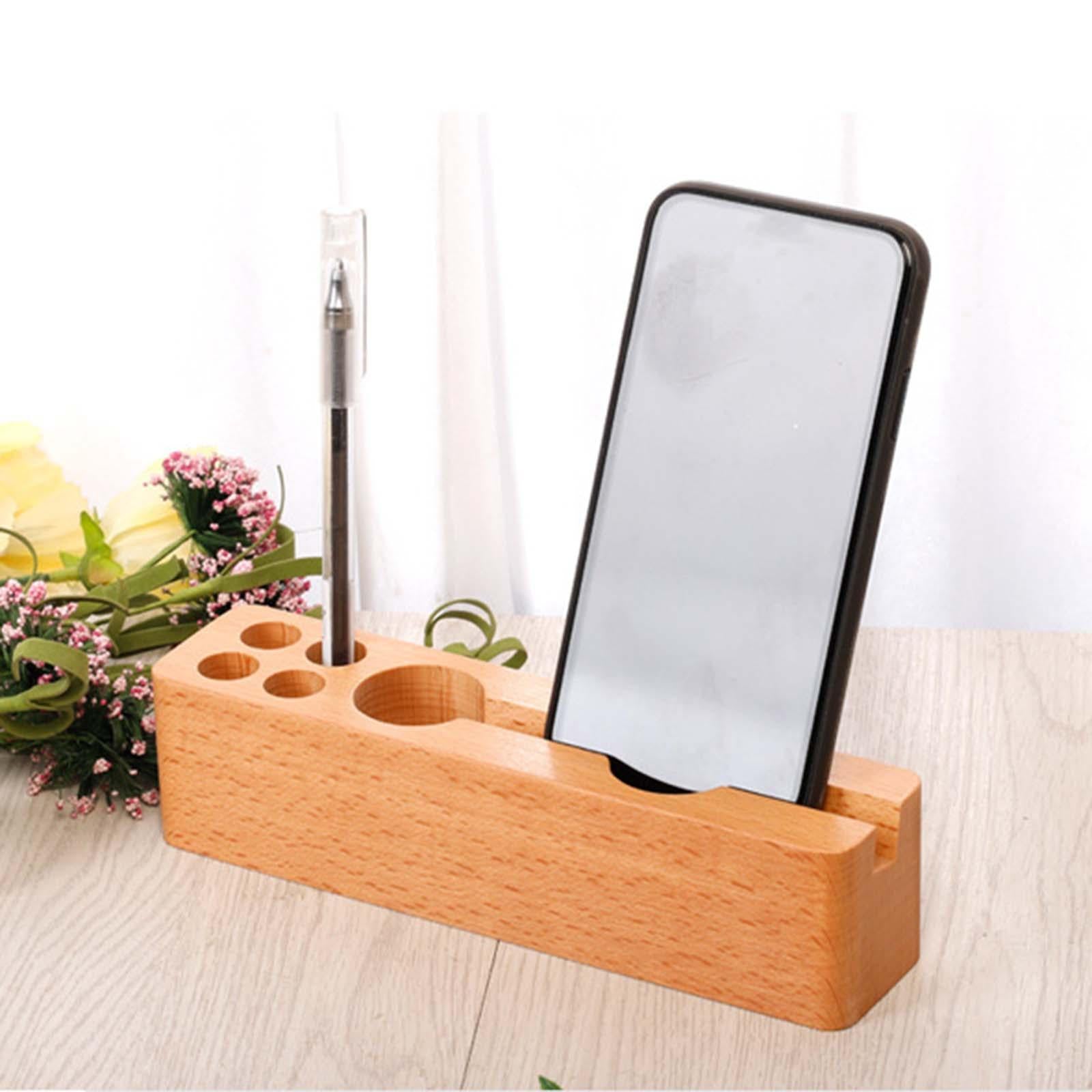 Wooden Pen Holder Durable Wooden Pencil Holder Desk Organizer for Desktop B