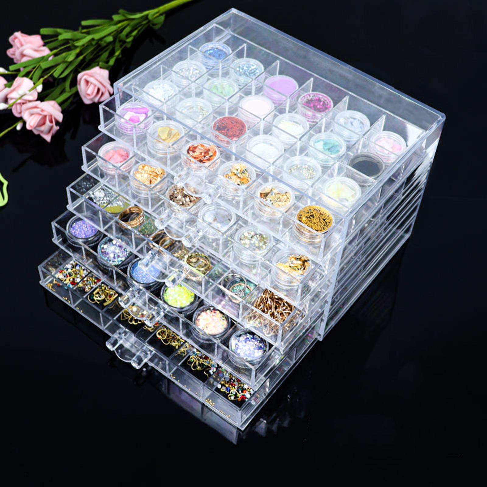 Clear Plastic Storage Box Dustproof Multifunctionl Container for Bathroom 5 Tire