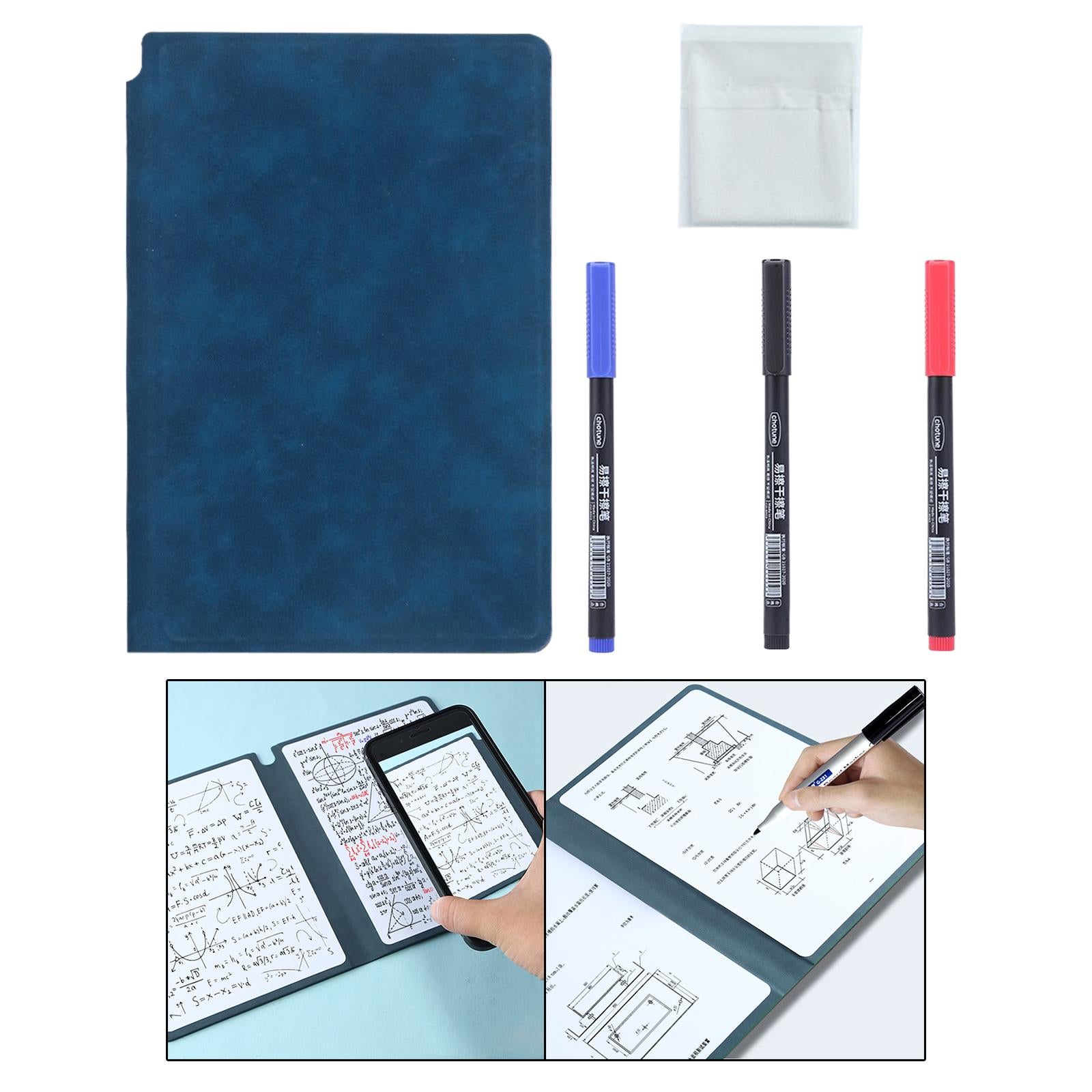 Smart Reusable Notebook Diary planner Notepad for Home Planning Drawing Dark Blue