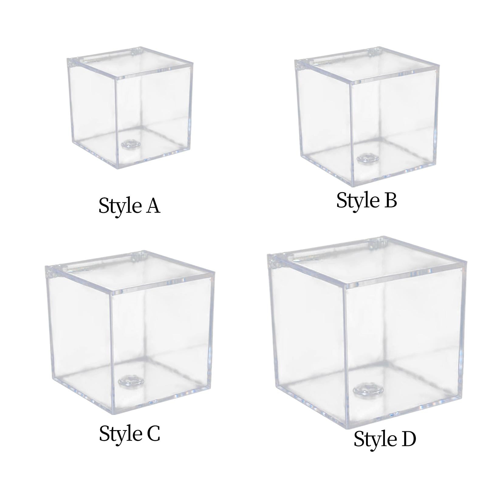 Acrylic Clear Box with Lids Transparent Gift Box for home Wedding 4.5cm