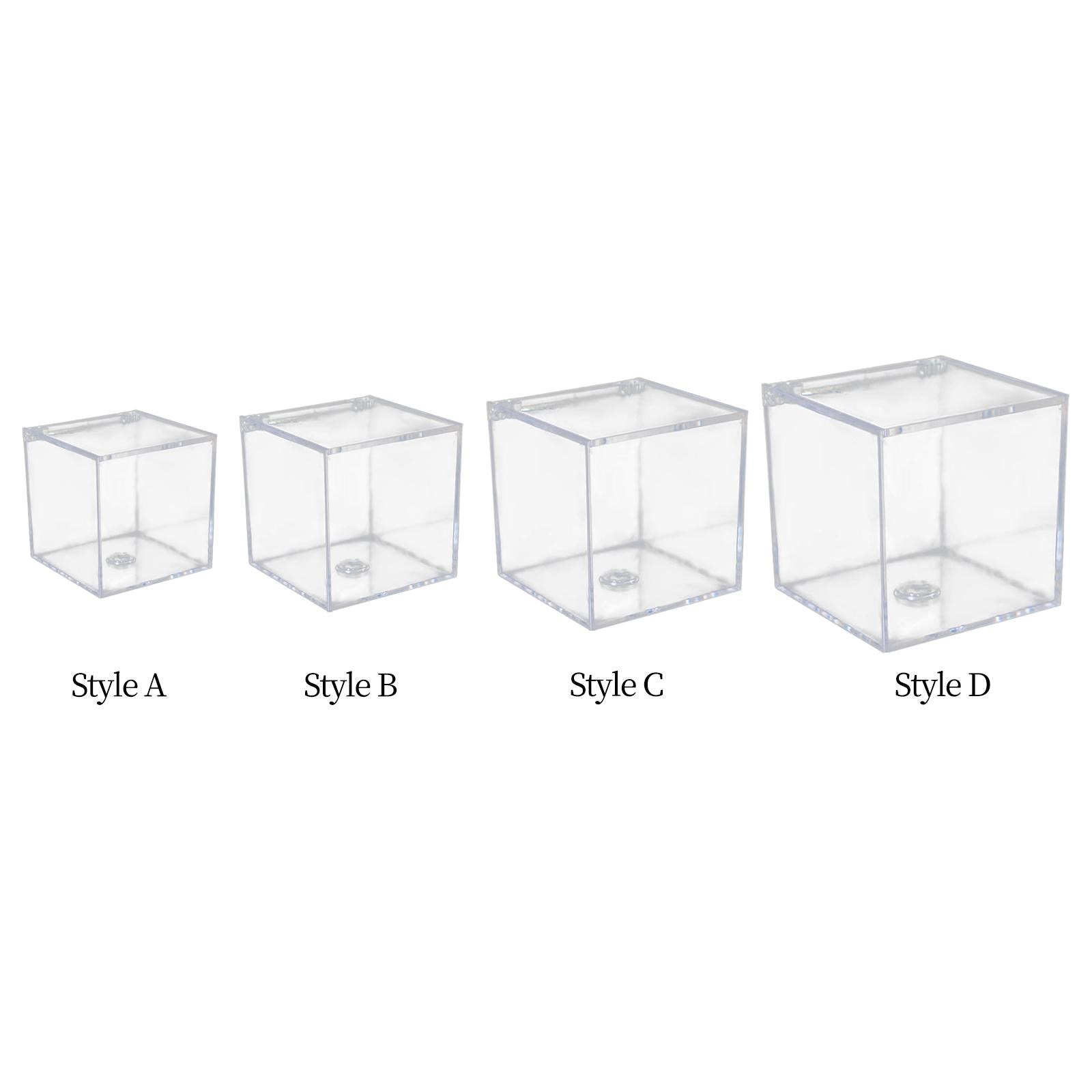 Acrylic Clear Box with Lids Transparent Gift Box for home Wedding 4.5cm