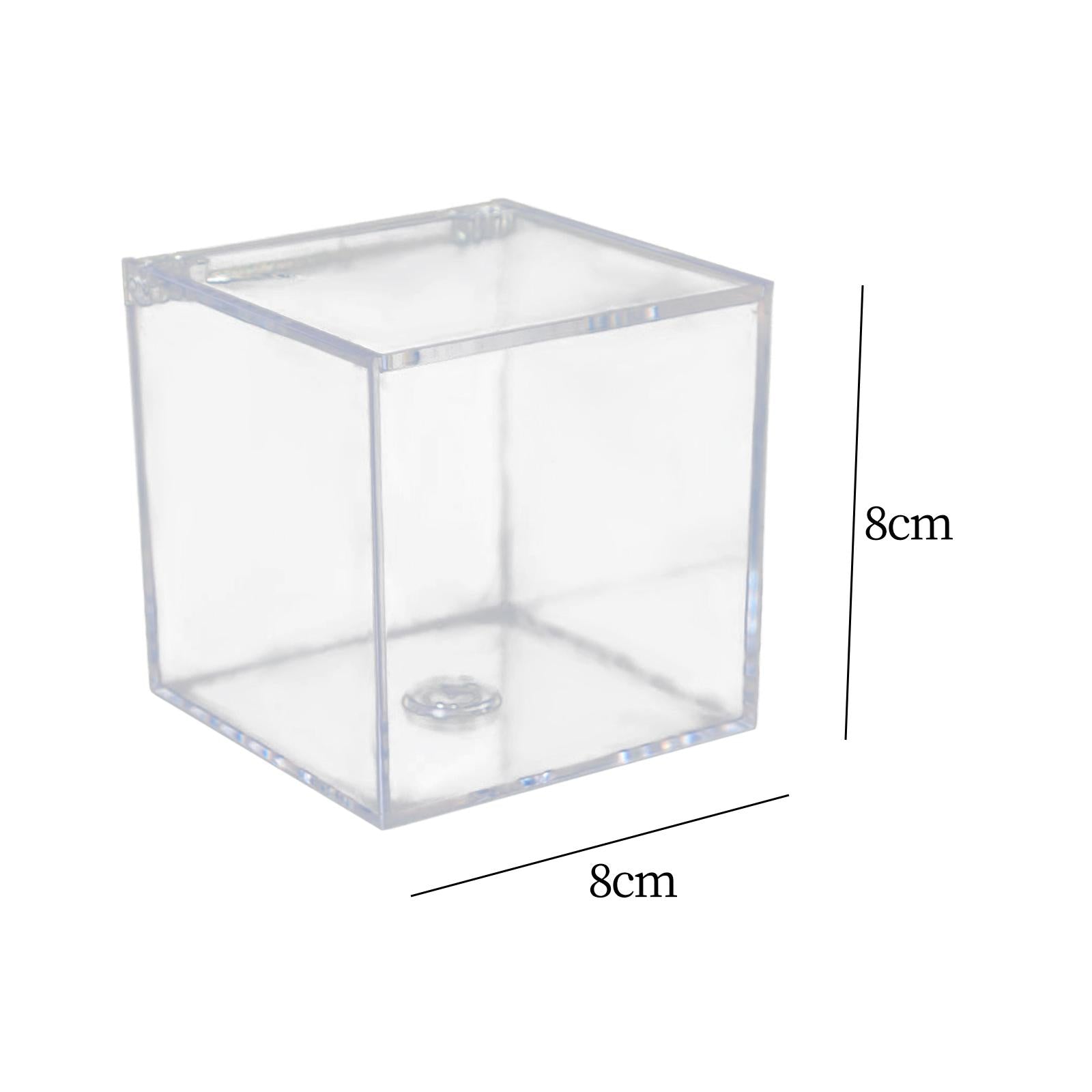 Acrylic Clear Box with Lids Transparent Gift Box for home Wedding  8cm