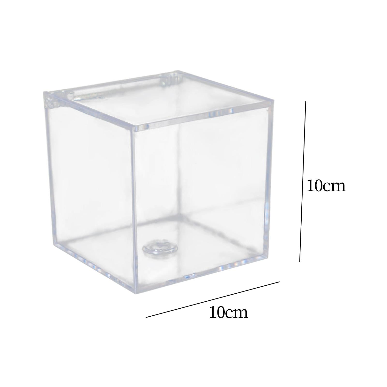 Acrylic Clear Box with Lids Transparent Gift Box for home Wedding 10cm