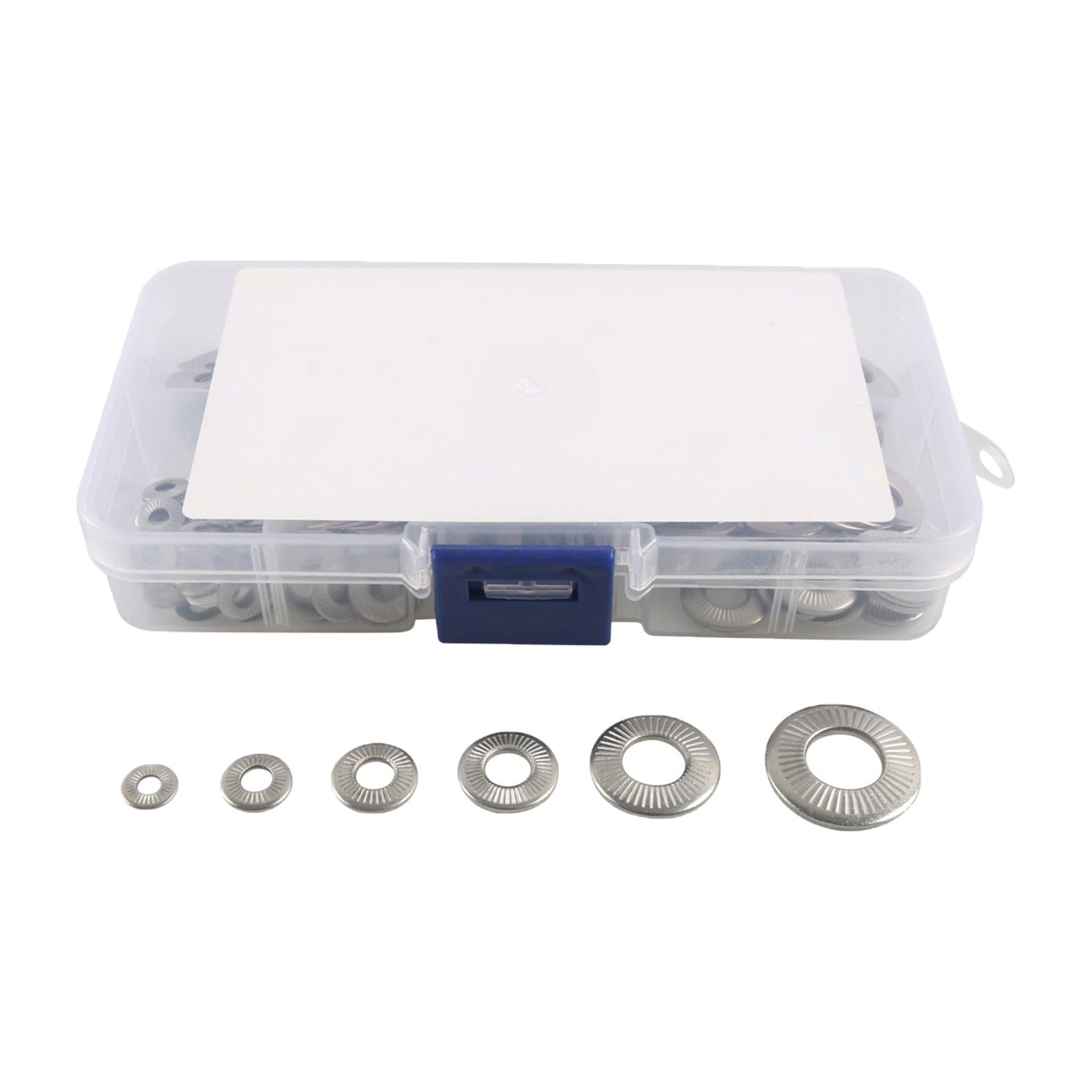 160Pcs Disc Spring Serrated Lock Washer Knurled Elastic Gasket for Aerospace