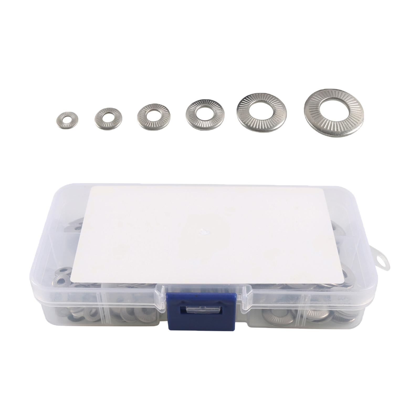 160Pcs Disc Spring Serrated Lock Washer Knurled Elastic Gasket for Aerospace