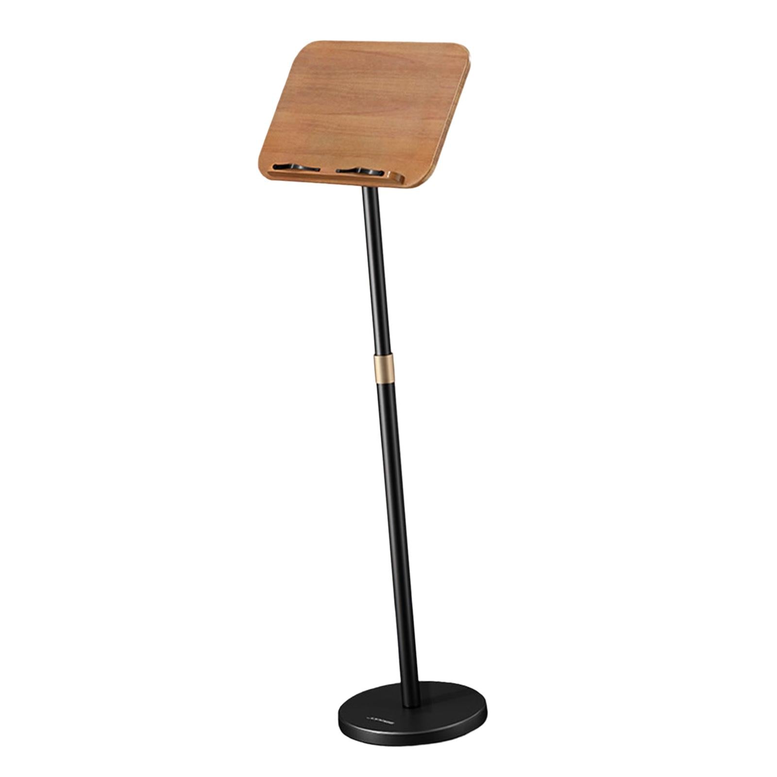 Floor Book Stand Metal Support Multi Function Hands Free Holder for Document Black