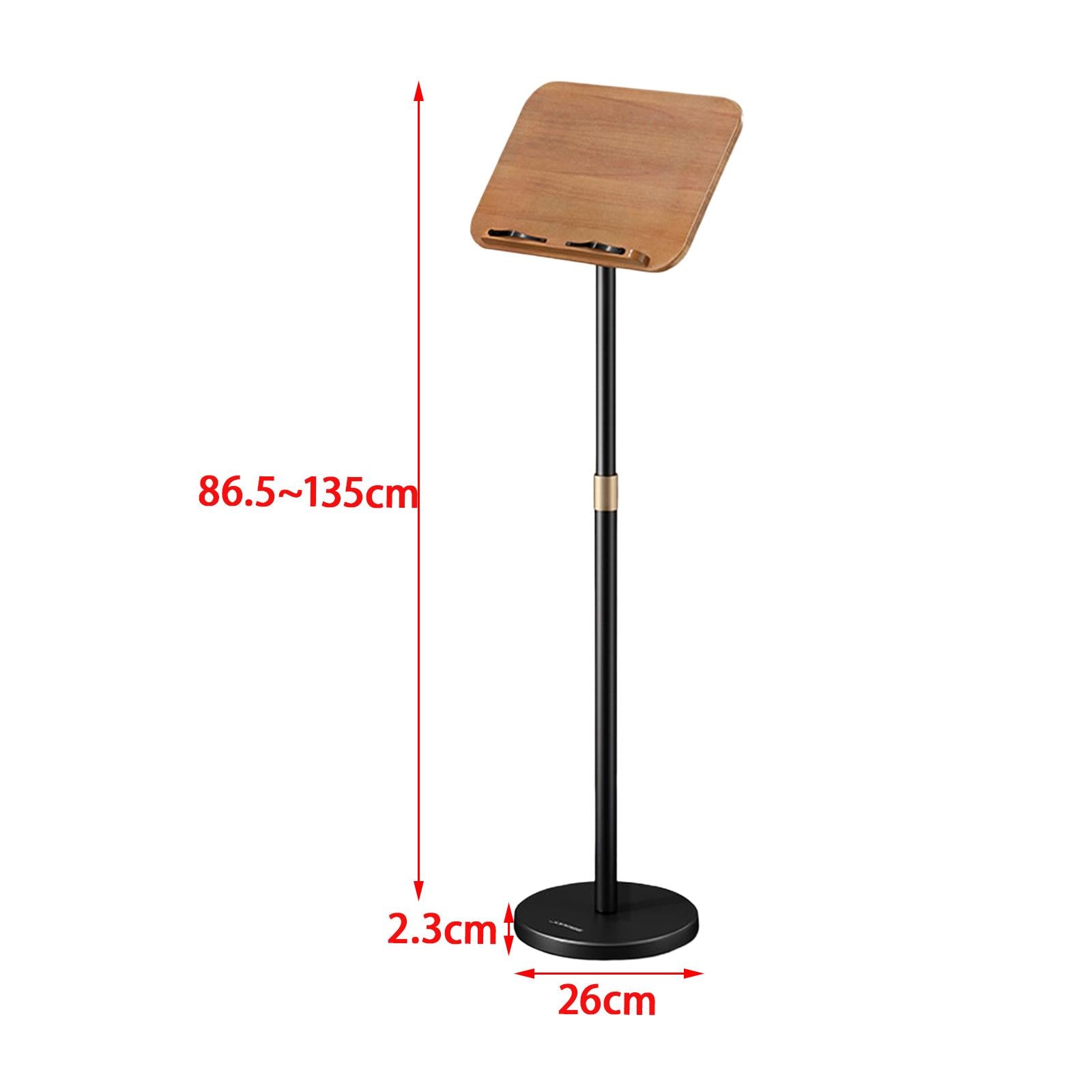 Floor Book Stand Metal Support Multi Function Hands Free Holder for Document Black