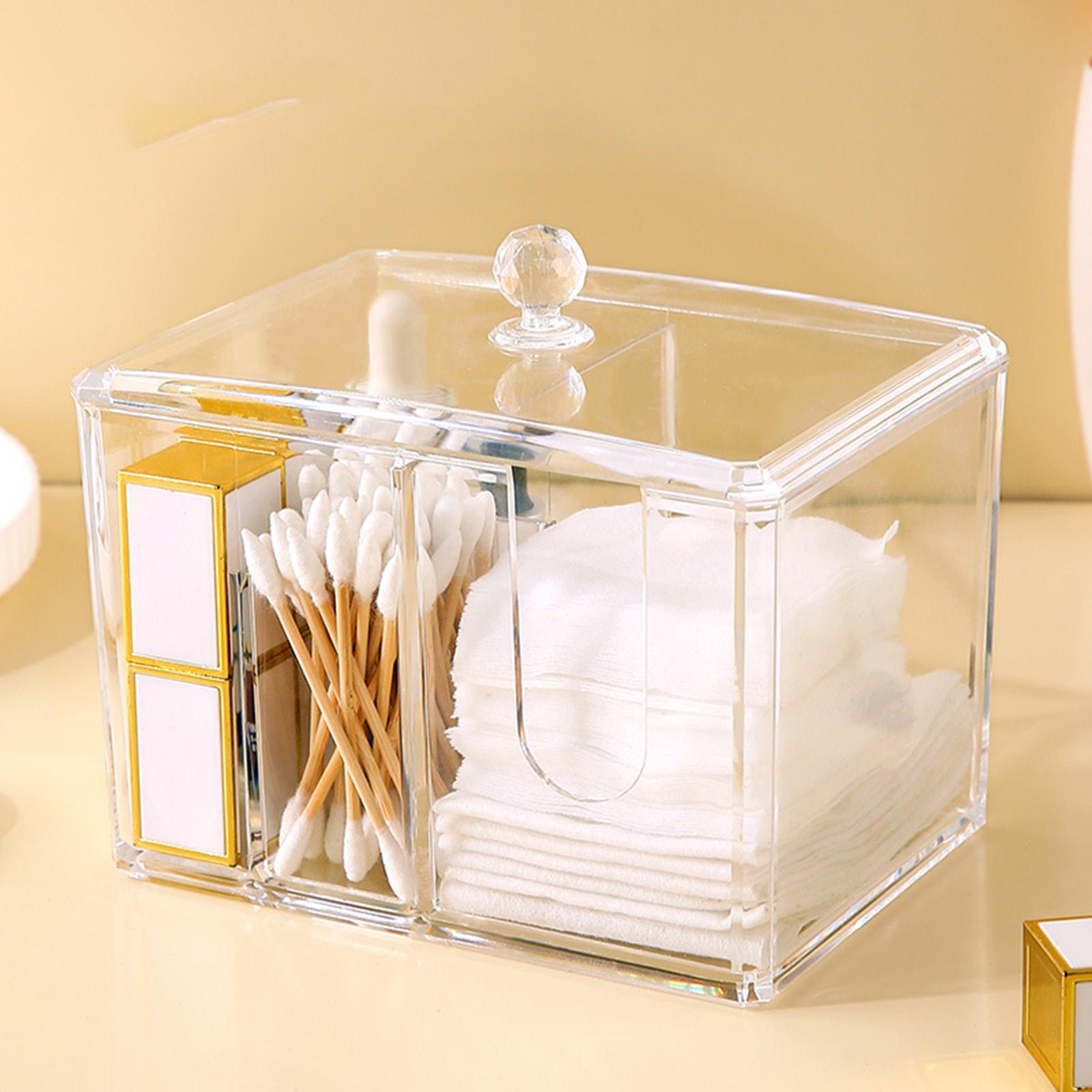 Makeup Cotton Pad Holder Modern Storage Box for Home Office Tabletop Kitchen