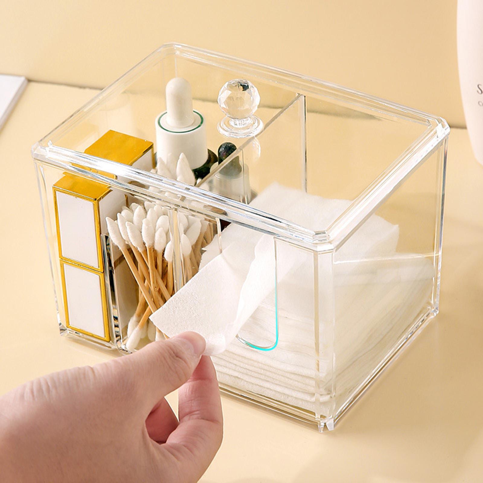 Makeup Cotton Pad Holder Modern Storage Box for Home Office Tabletop Kitchen