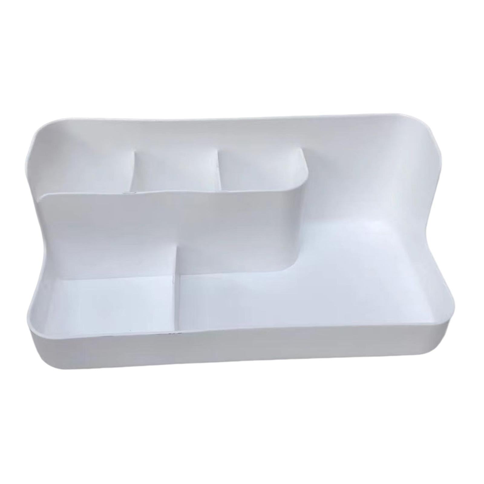 Manicure Tool Box Empty for Small Craft Items Nail Brush Pens Cuticle Pusher White