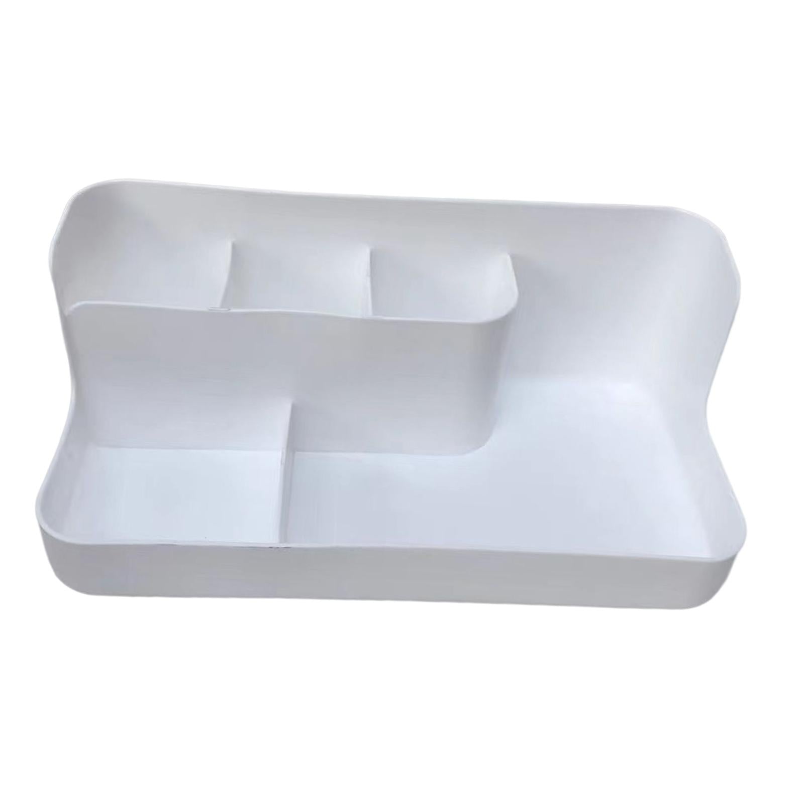 Manicure Tool Box Empty for Small Craft Items Nail Brush Pens Cuticle Pusher White