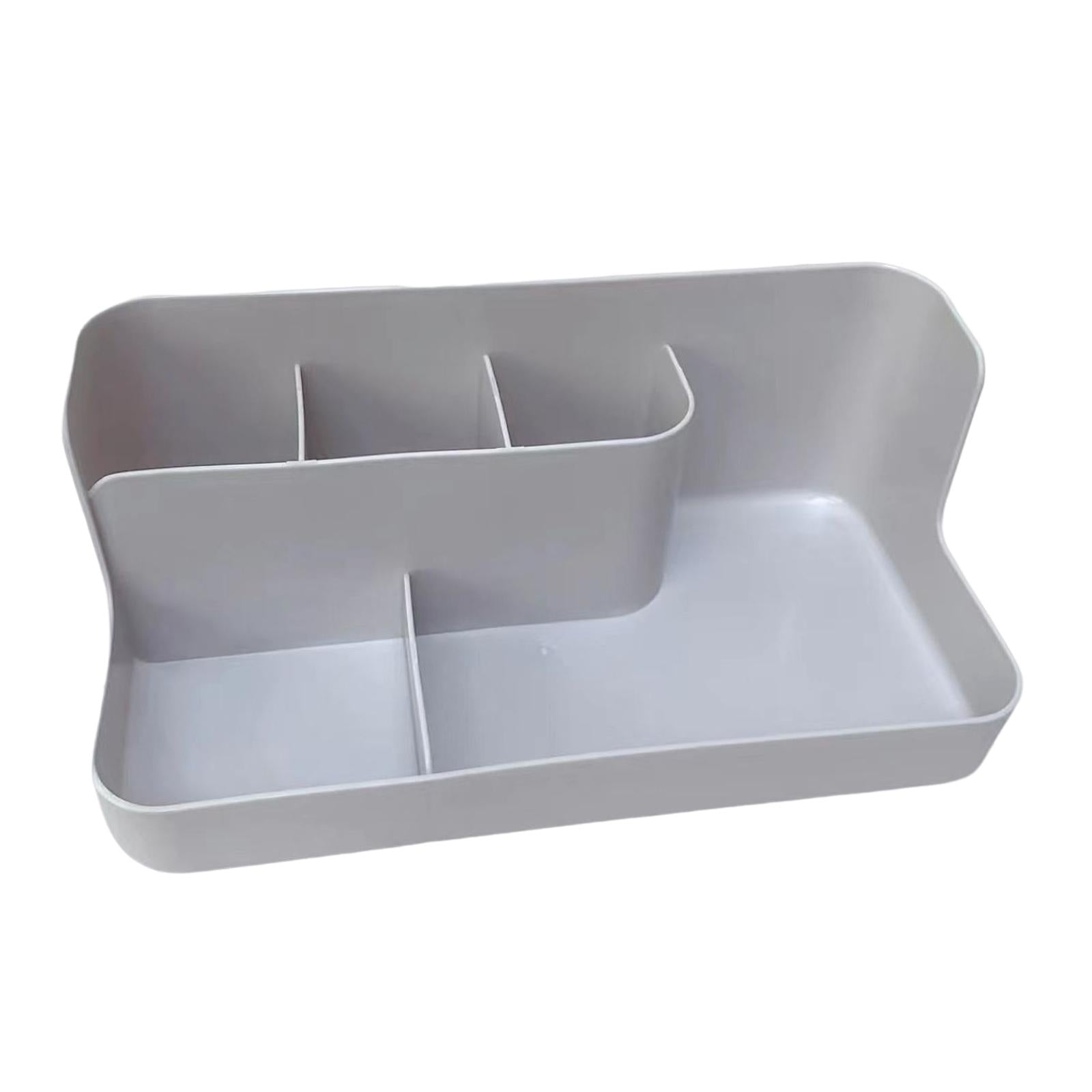 Manicure Tool Box Empty for Small Craft Items Nail Brush Pens Cuticle Pusher Gray