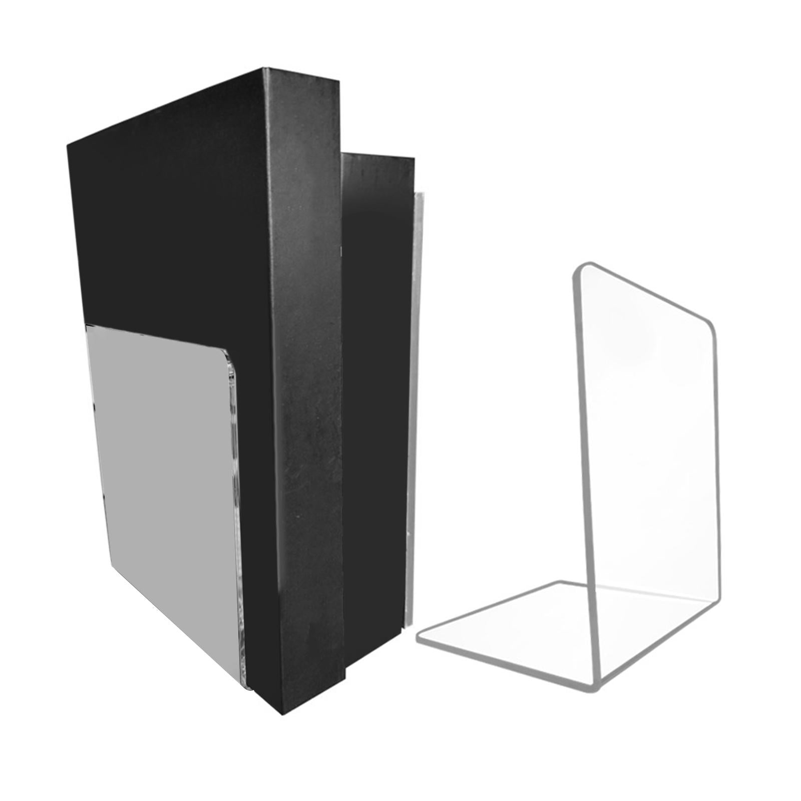 Acrylic Book Ends Bookshelf Decor Decoration Clear Bookends for Home Library