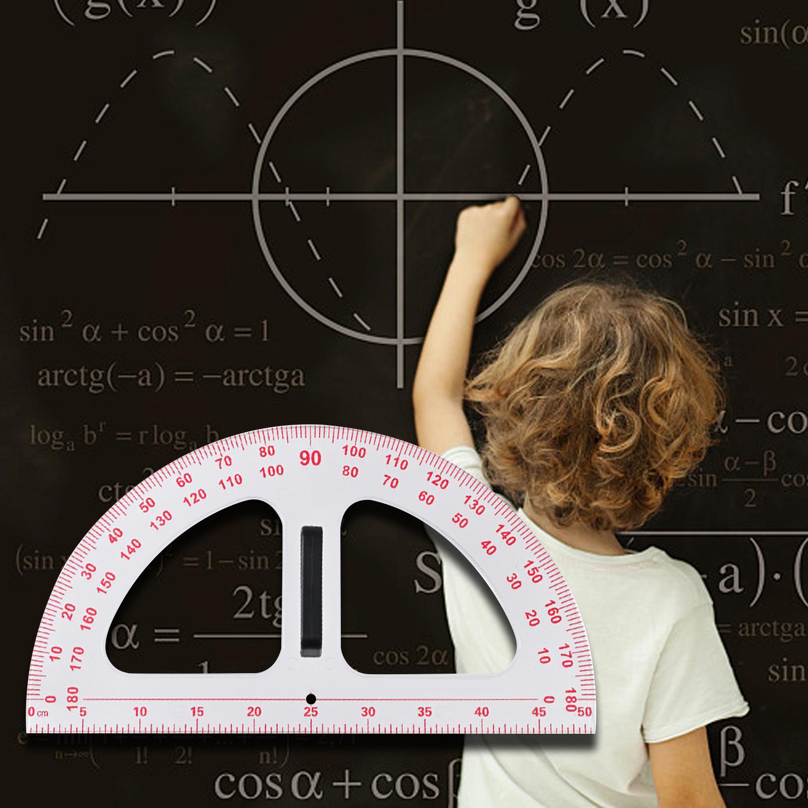Protractor Math Protractor with Removable Handle Carpenter 19.69inch Drawing