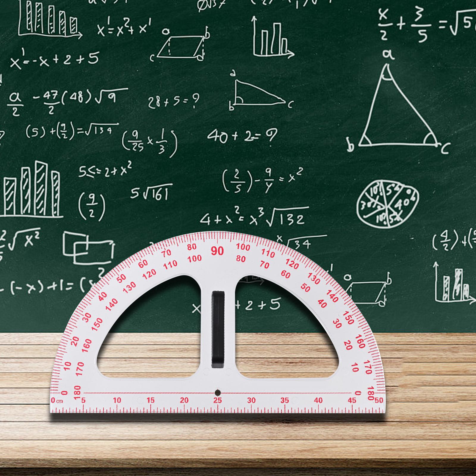 Protractor Math Protractor with Removable Handle Carpenter 19.69inch Drawing
