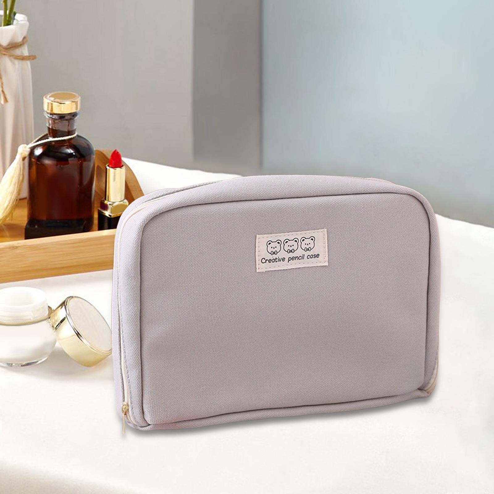 Big Capacity Pencil Case Makeup Bags Multifunctional Pencil Case Holder Gray