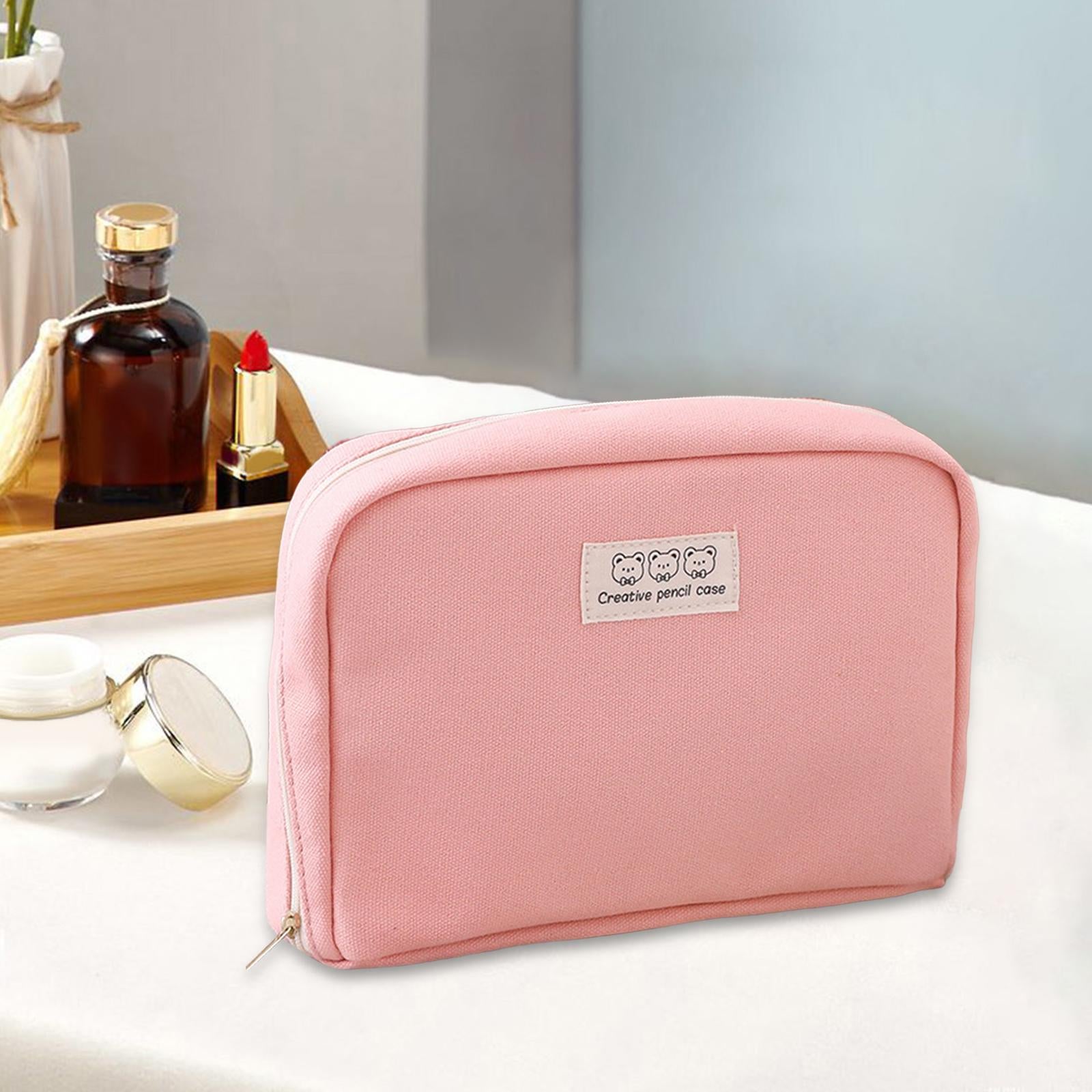 Big Capacity Pencil Case Makeup Bags Multifunctional Pencil Case Holder Pink