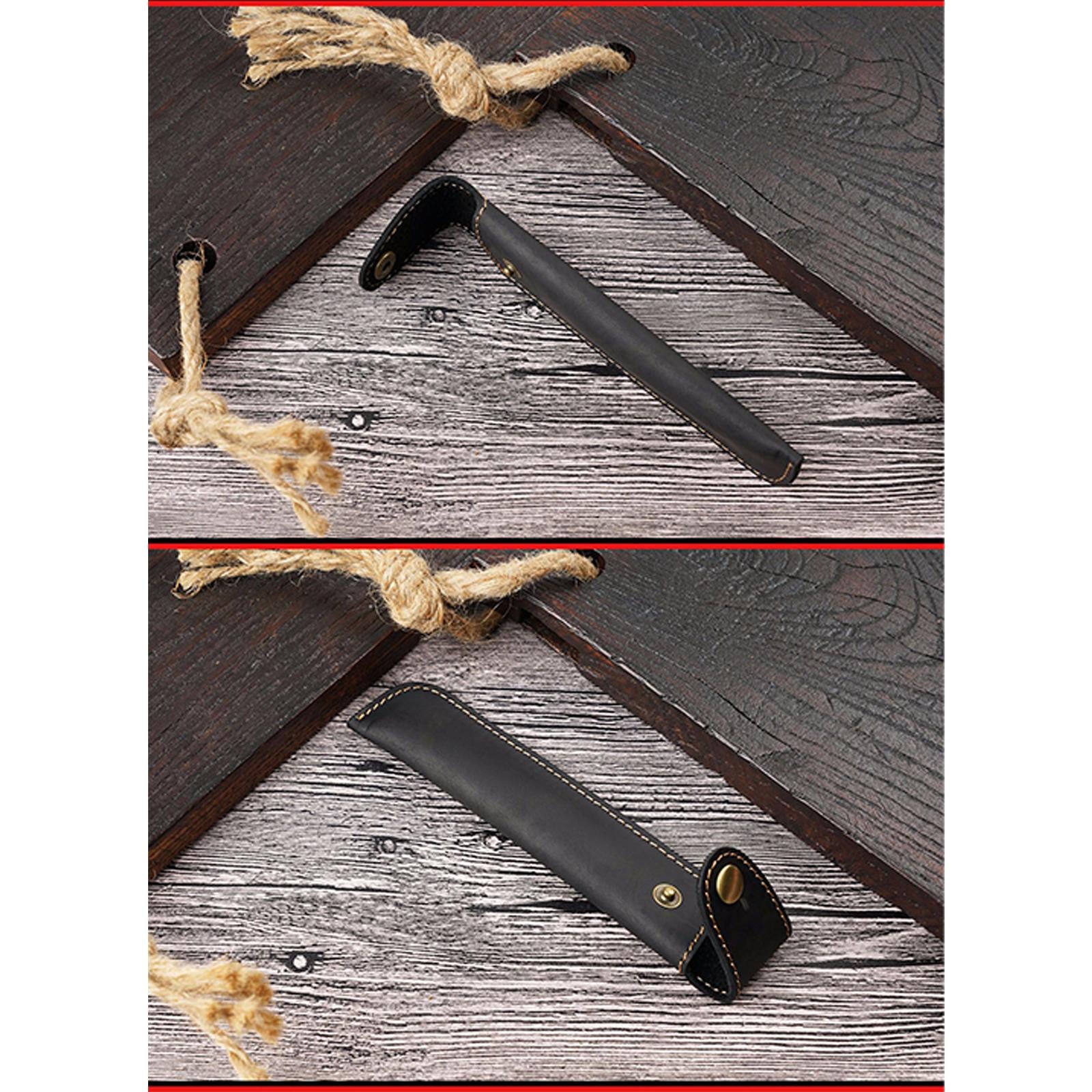 Pen Pencil Pouch Buckle Design Universal Pen Holder for Boyfriend Men Father Black