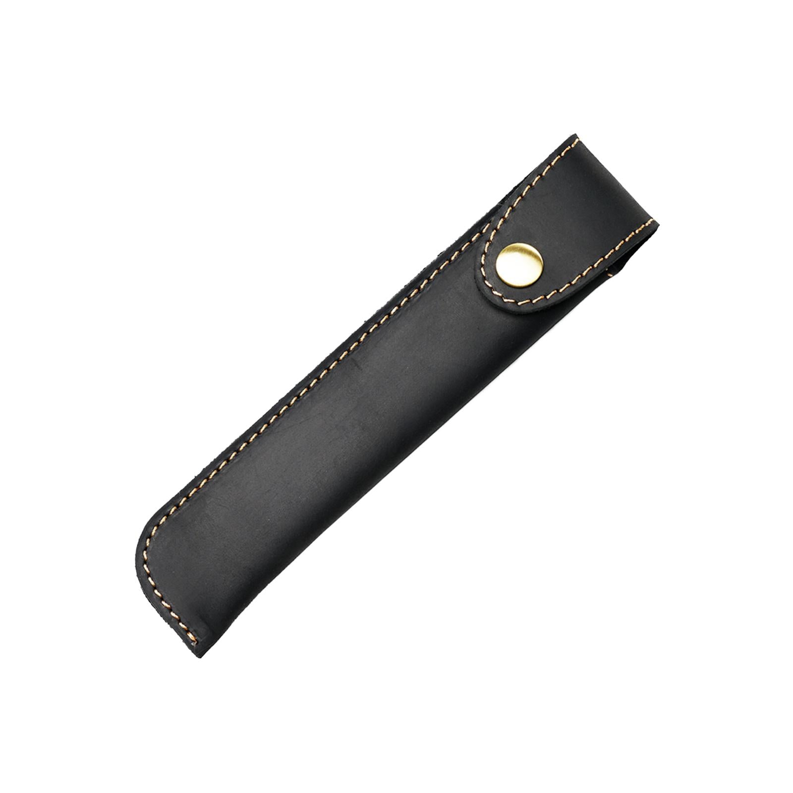 Pen Pencil Pouch Buckle Design Universal Pen Holder for Boyfriend Men Father Black