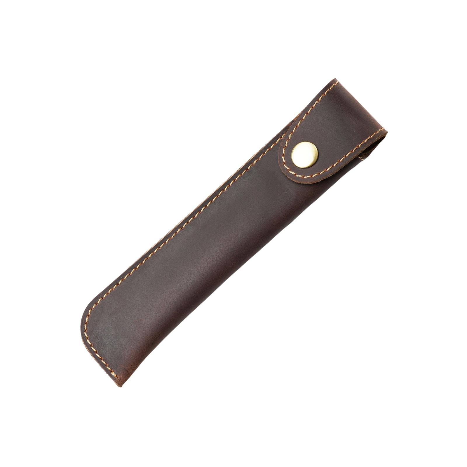 Pen Pencil Pouch Buckle Design Universal Pen Holder for Boyfriend Men Father Coffee