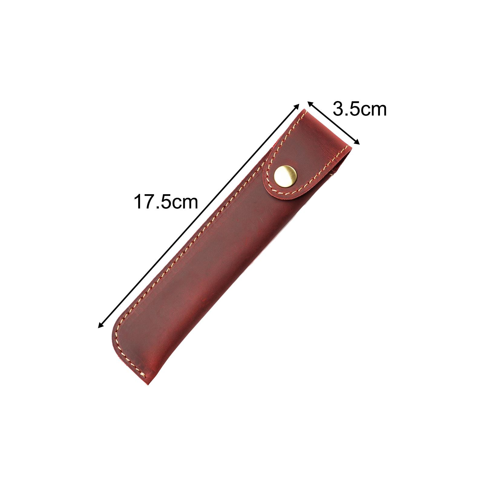 Pen Pencil Pouch Buckle Design Universal Pen Holder for Boyfriend Men Father Red