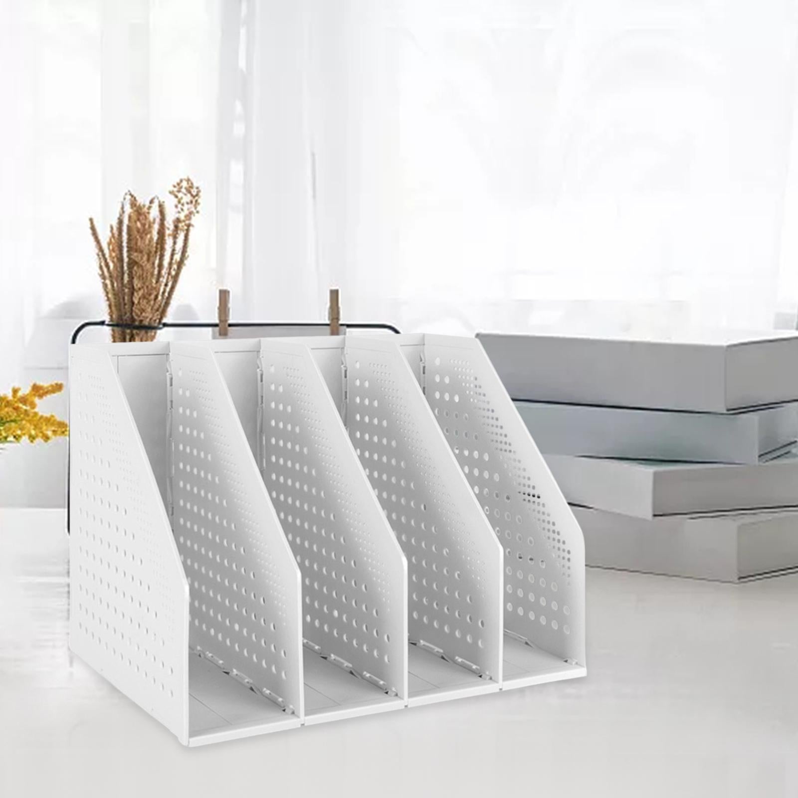 Magazine File Organiser Portable Storage Bookshelf for school office Desktop D