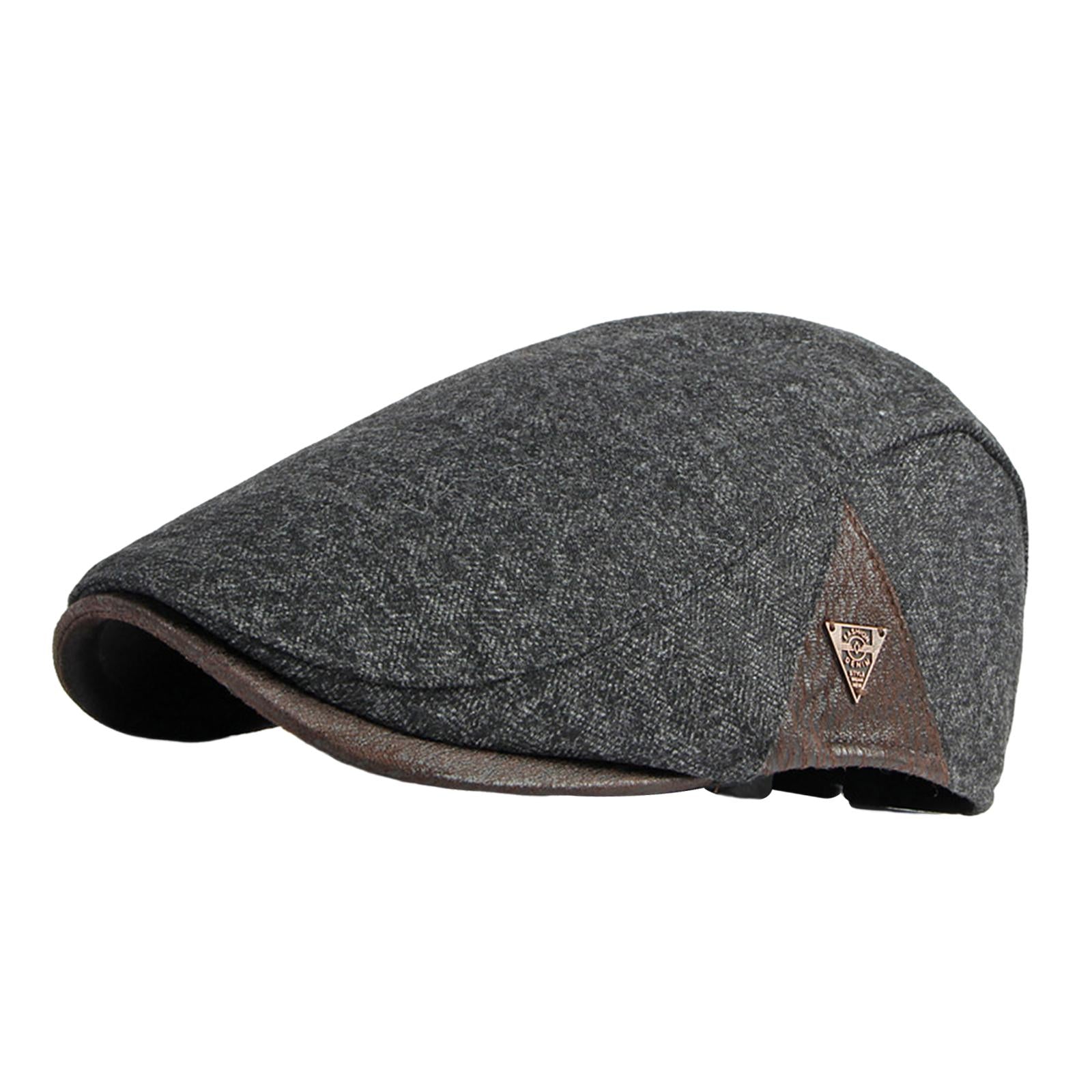 Painter Hat Breathable Herringbone Driving Cap for Driving Camping Traveling Gray