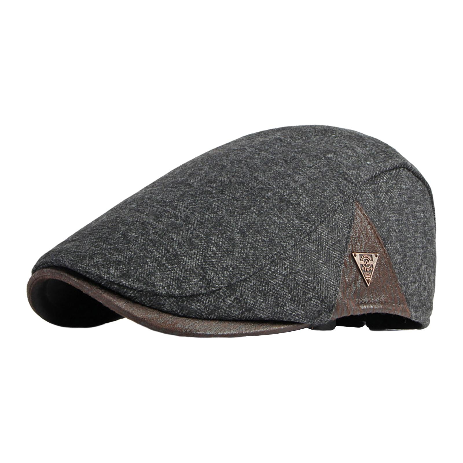 Painter Hat Breathable Herringbone Driving Cap for Driving Camping Traveling Gray