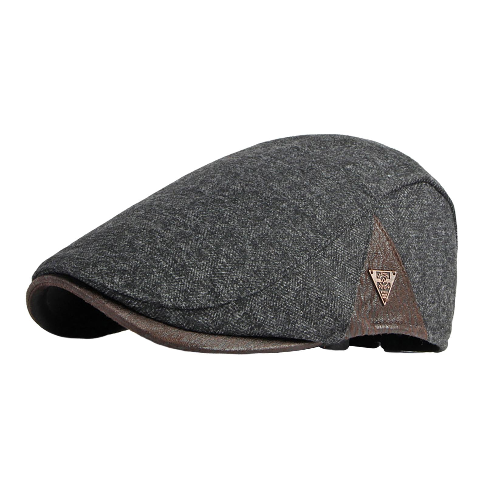 Painter Hat Breathable Herringbone Driving Cap for Driving Camping Traveling Gray