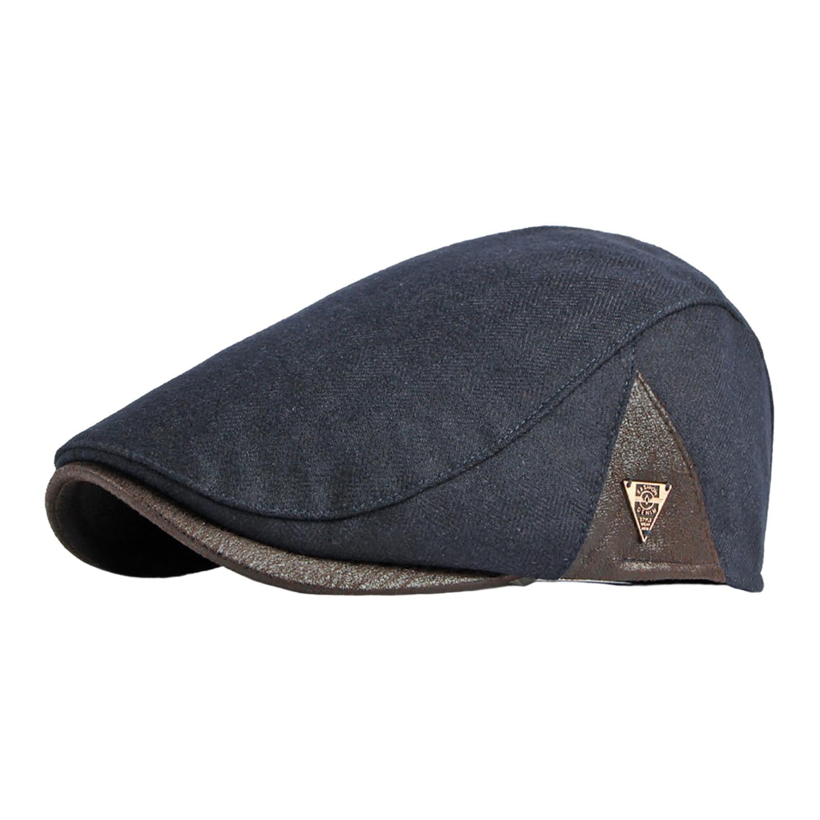 Painter Hat Breathable Herringbone Driving Cap for Driving Camping Traveling Blue