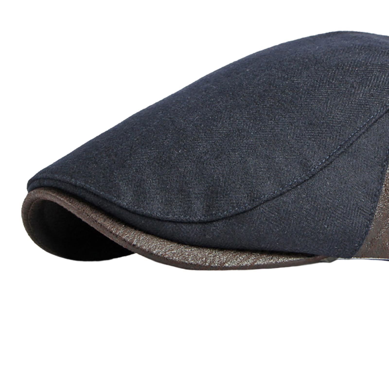 Painter Hat Breathable Herringbone Driving Cap for Driving Camping Traveling Blue